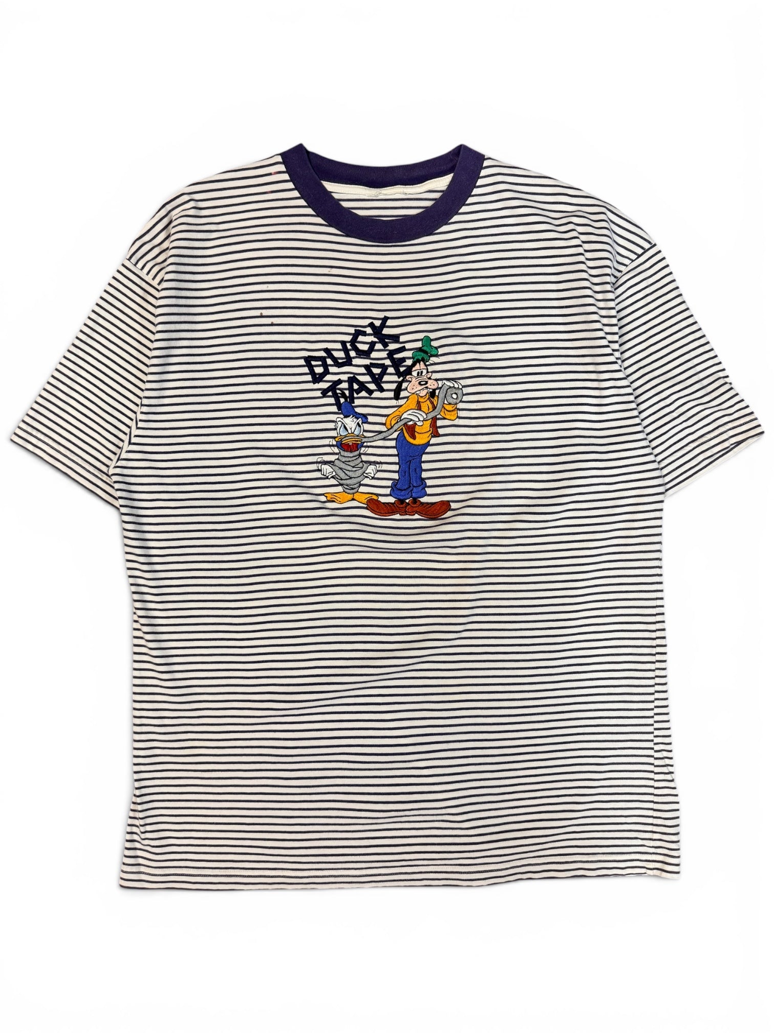 Vintage 1990s Donald Duck Goofy Embroidered Shirt XL