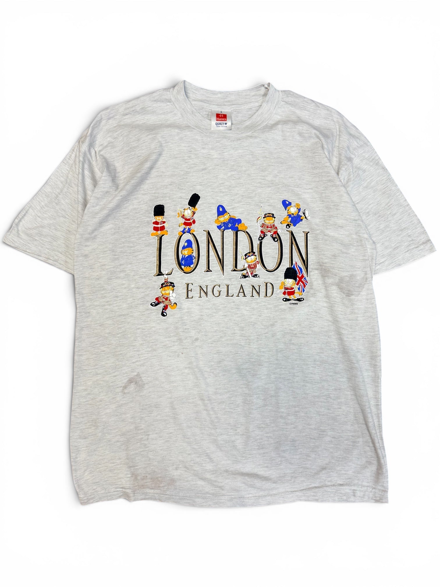 Vintage 1990s Garfield London England Graphic Shirt Large