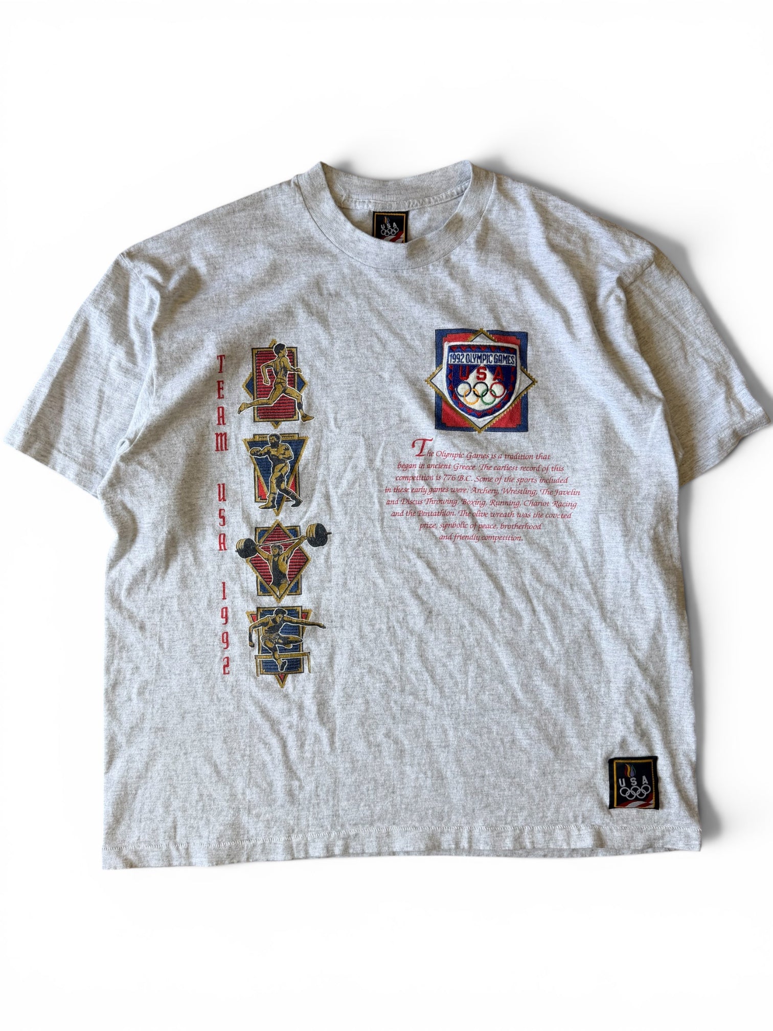 Vintage 1992 Olympic Games Team USA Nutmeg Graphic Shirt XL