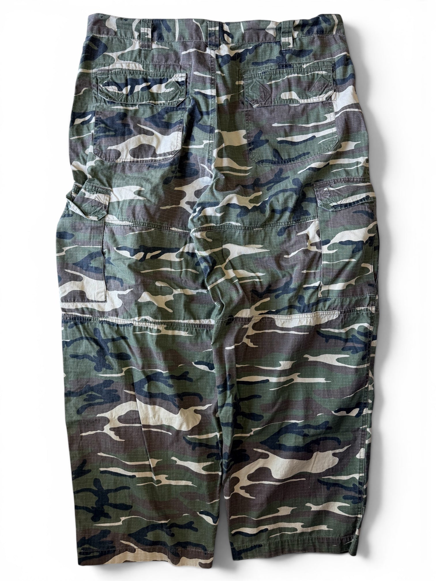 Vintage 2000s Bugle Boy Baggy Camo Wide Leg Pants 38x30