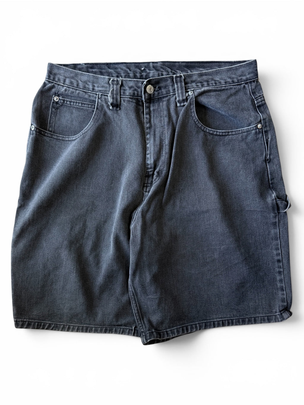 Vintage 1990s Tommy Hilfiger Black Denim Jort Shorts 36W