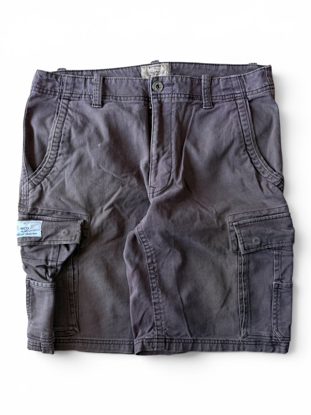 Vintage 2000s JNCO Brown Baggy Cargo Shorts 34W