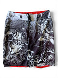 Vintage 2000s Lost Mayhem Traditional Graphic Swim Trunks Shorts 32W