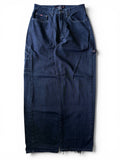 Vintage 2000s Raw Edge Black Baggy Wide Leg Pants 31x32