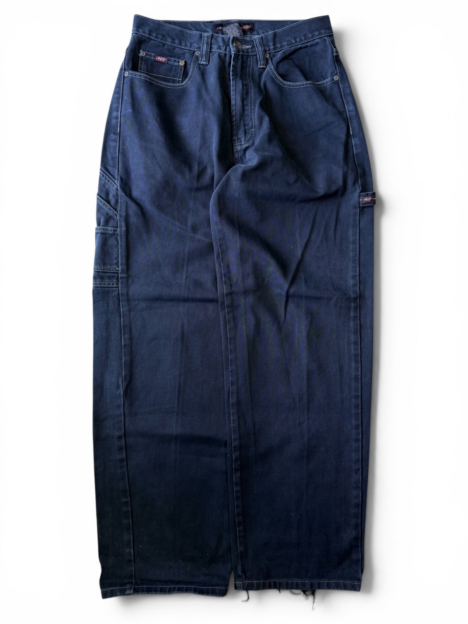 Vintage 2000s Raw Edge Black Baggy Wide Leg Pants 31x32