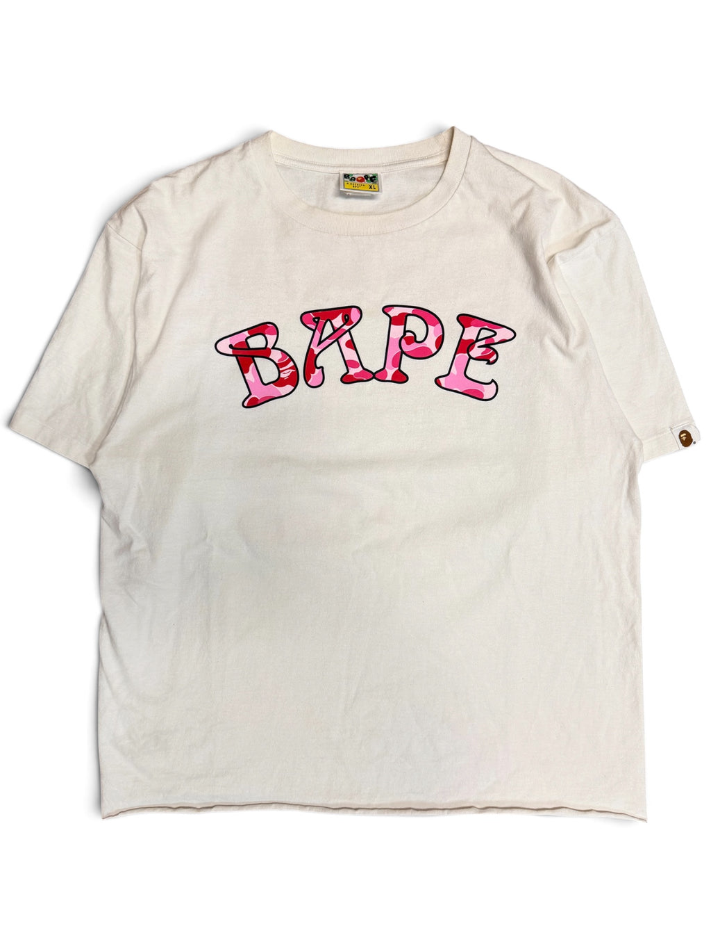 A Bathing Ape Pink Camouflage Cropped Shirt XL