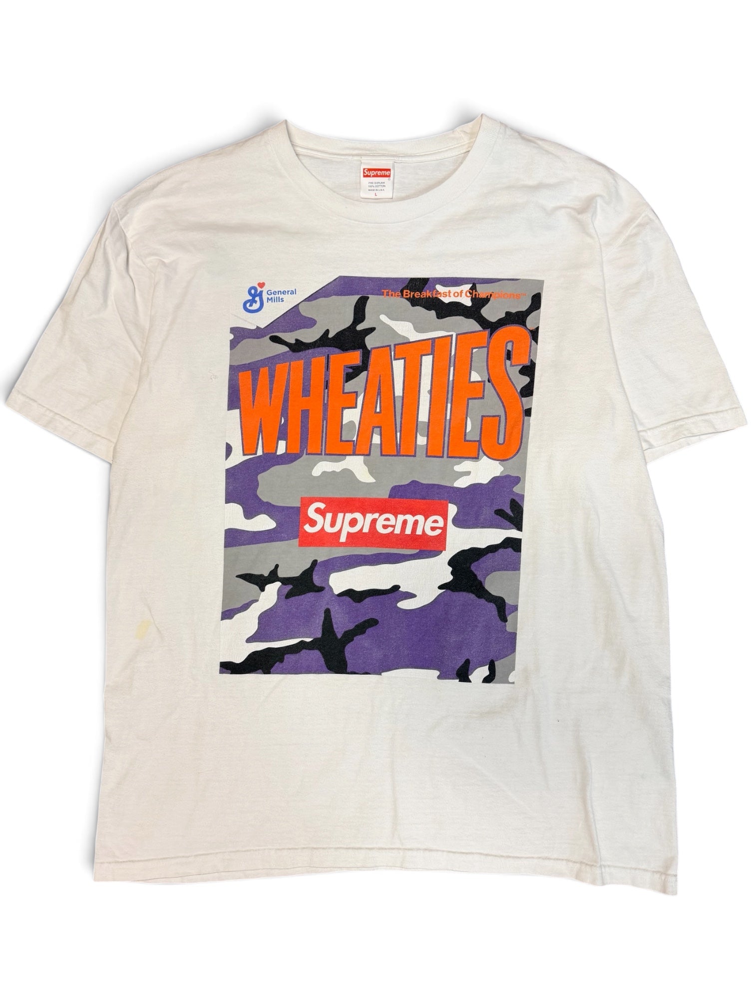 Supreme Wheaties Tee White Large