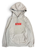 Supreme Box Logo Heather Gray Hoodie Sweater Large