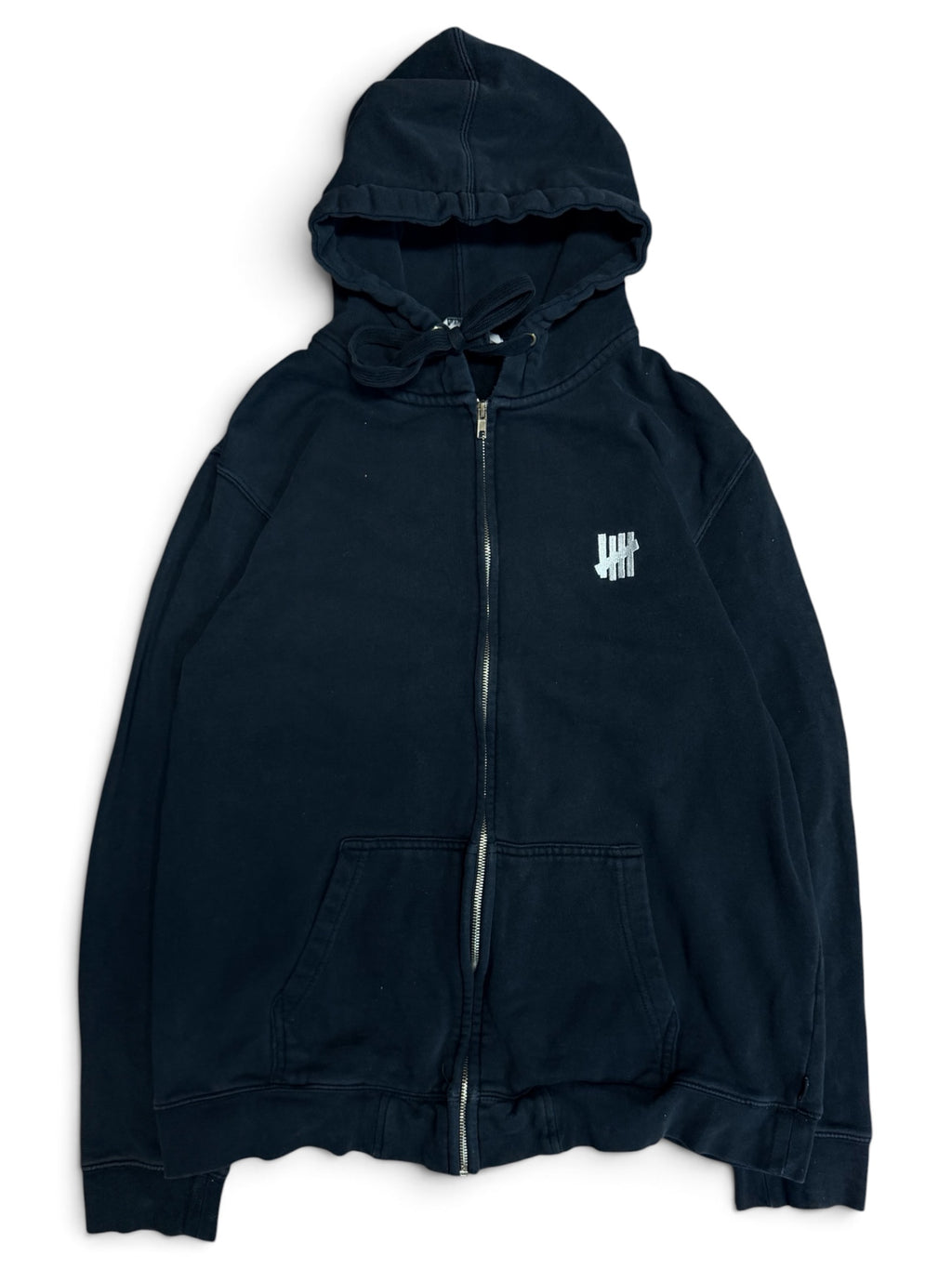 Undefeated Stars Zip Up Black Hoodie Medium