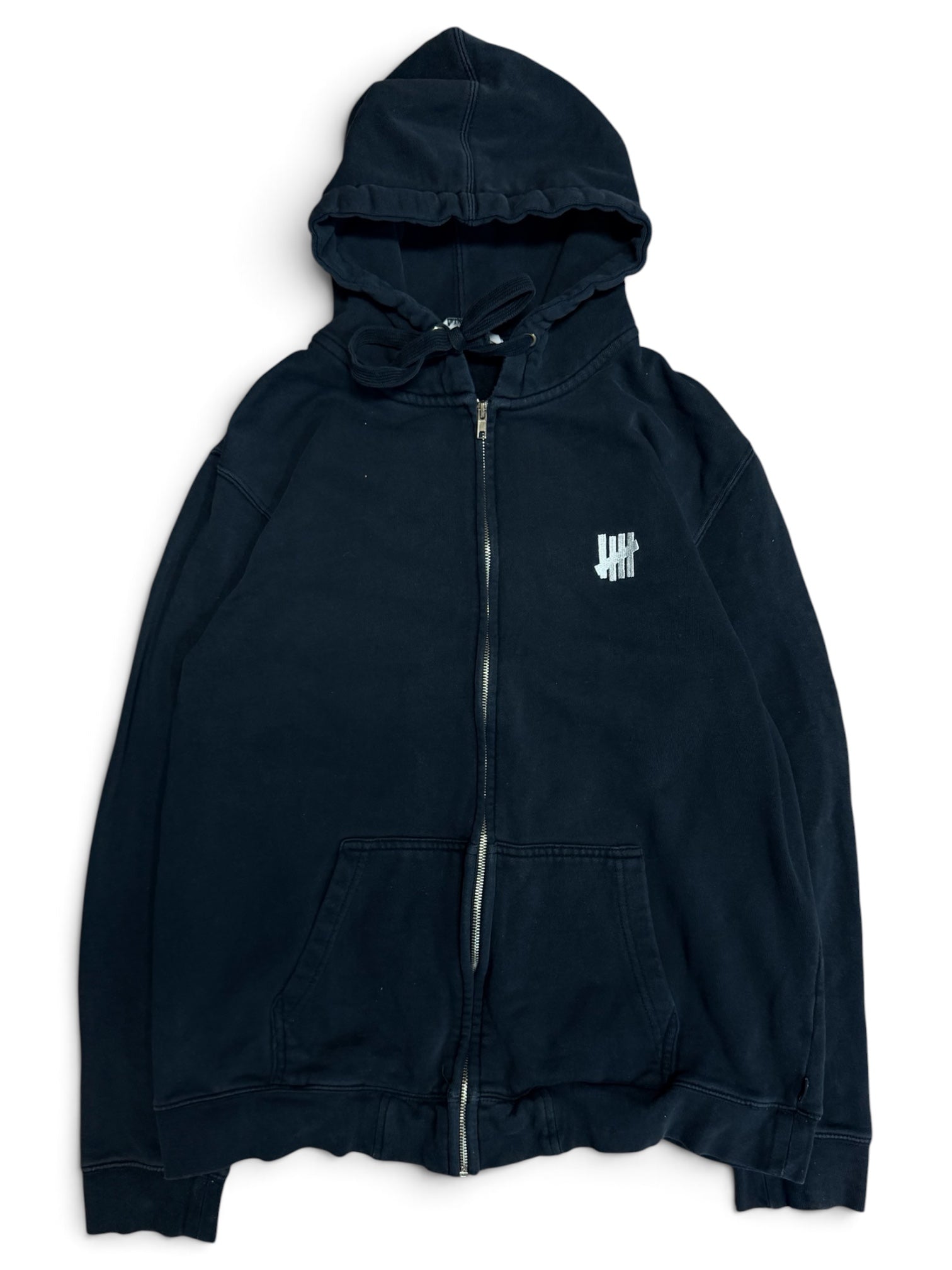 Undefeated Stars Zip Up Black Hoodie Medium