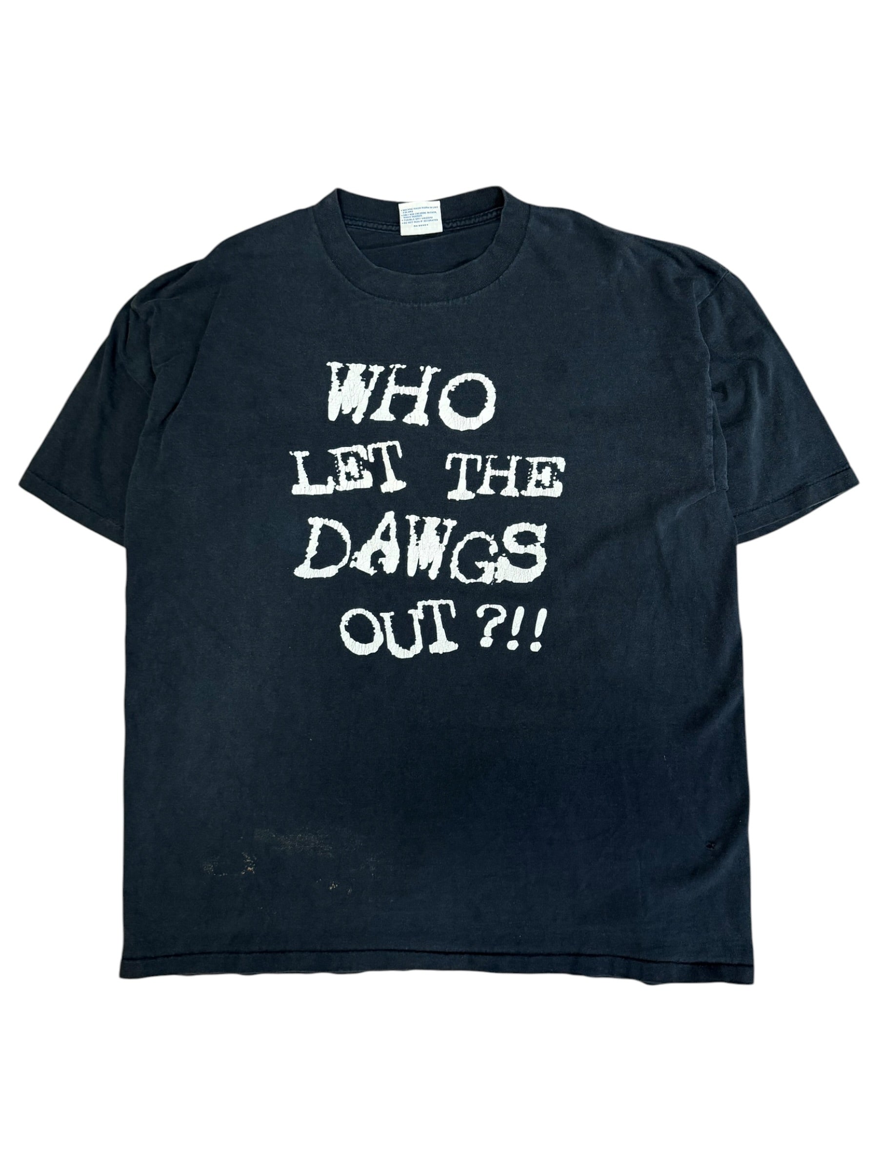 Vintage 2000s Who Let The Dawgs Out Graphic Shirt XL