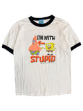 Vintage 2000s SpongeBob I’m With Stupid Shirt Large