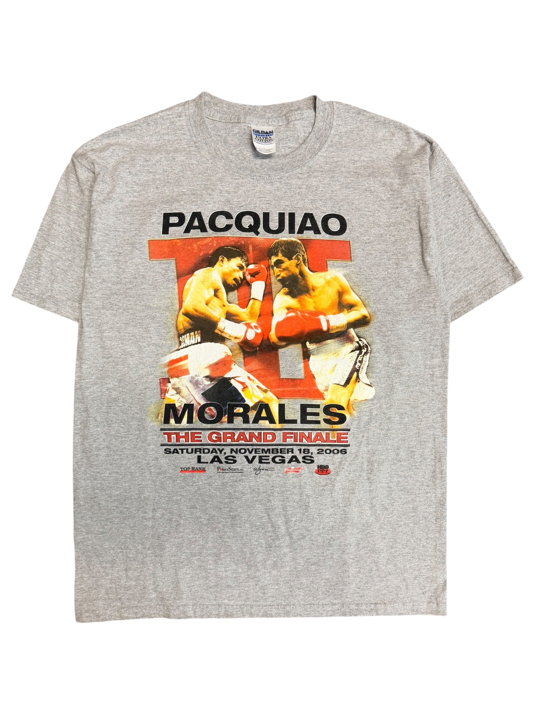 Vintage 2000s Pacquiao Vs Morales Boxing Shirt Large