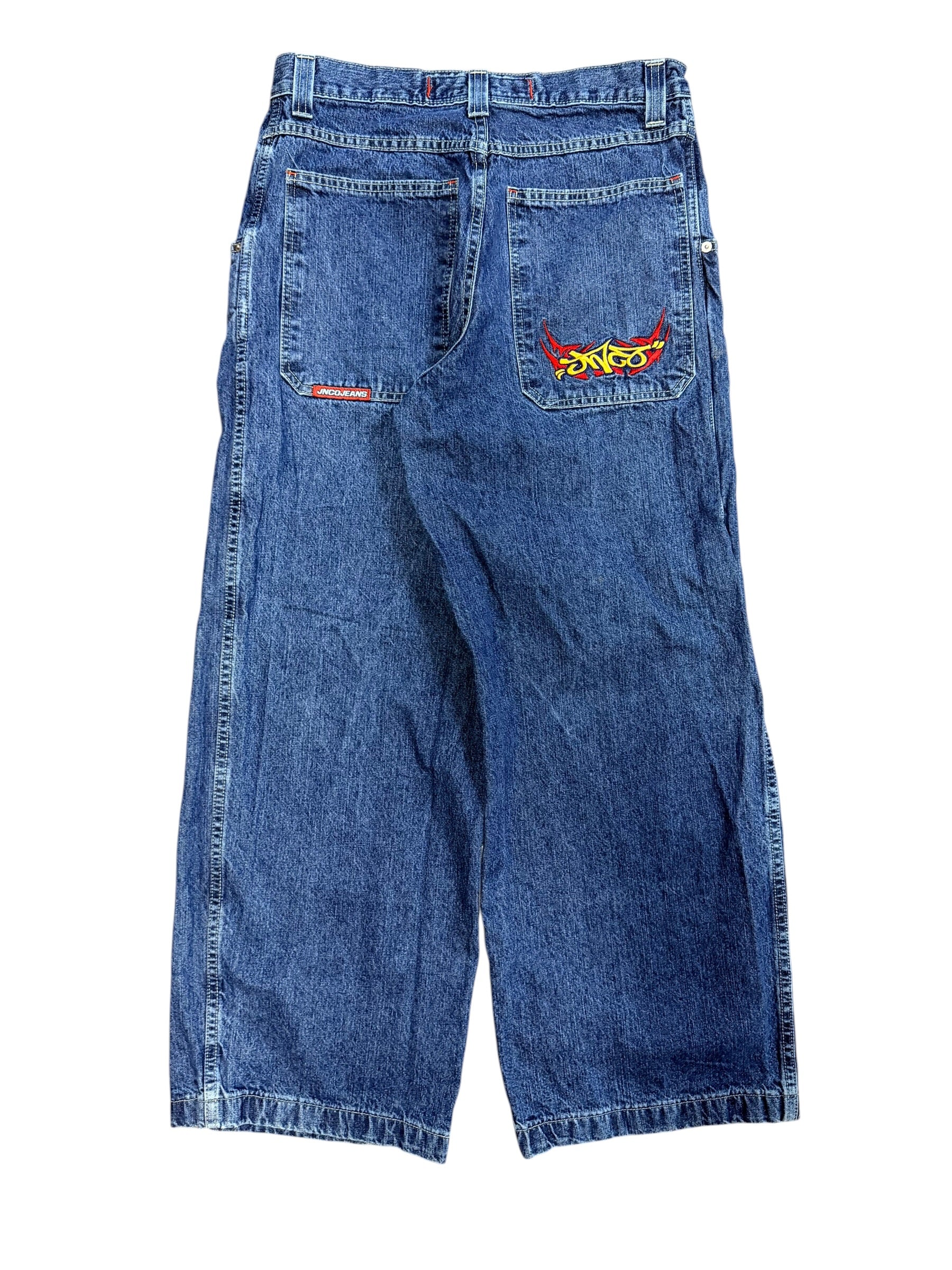 Vintage 1990s JNCO Tribal Denim Pants 32x30
