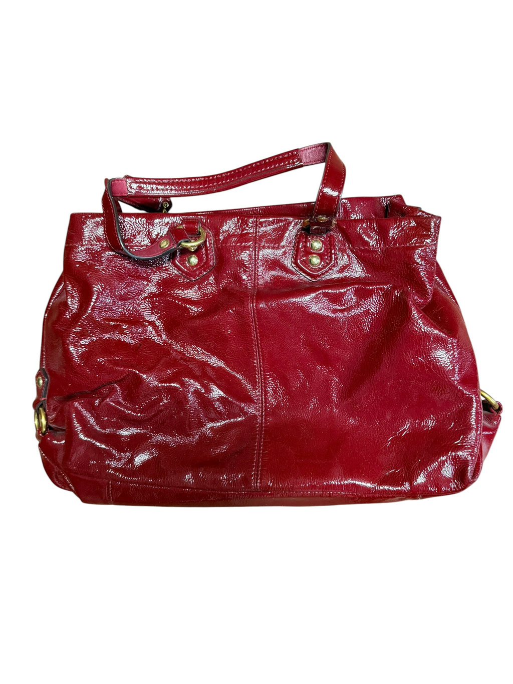 2000s Coach Red Leather Hand Shoulder Bag