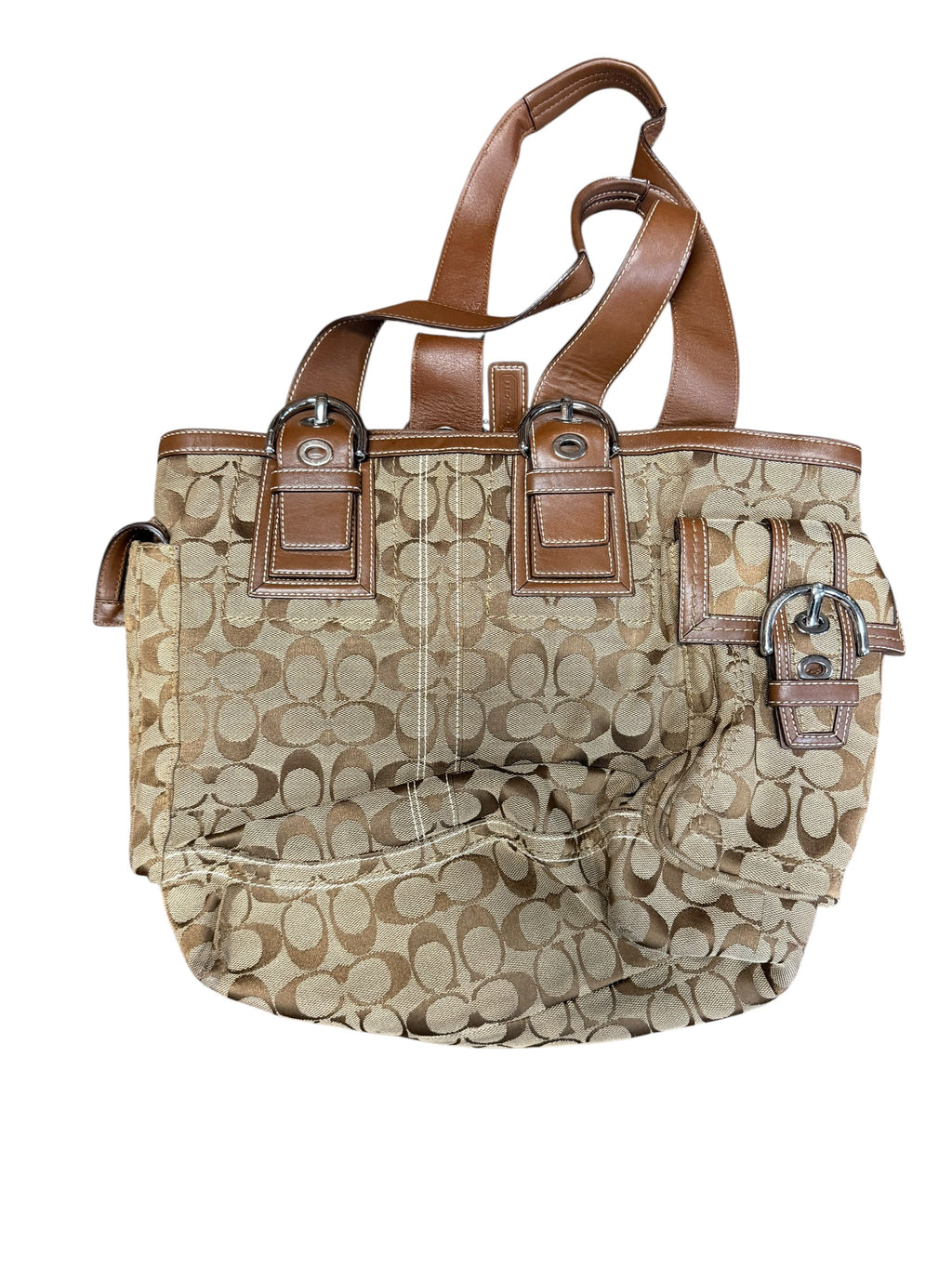 2000s Coach Canvas Leather Shoulder Bag