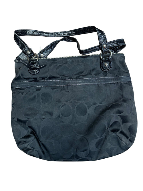 2000s Coach Black Canvas Shoulder Purse
