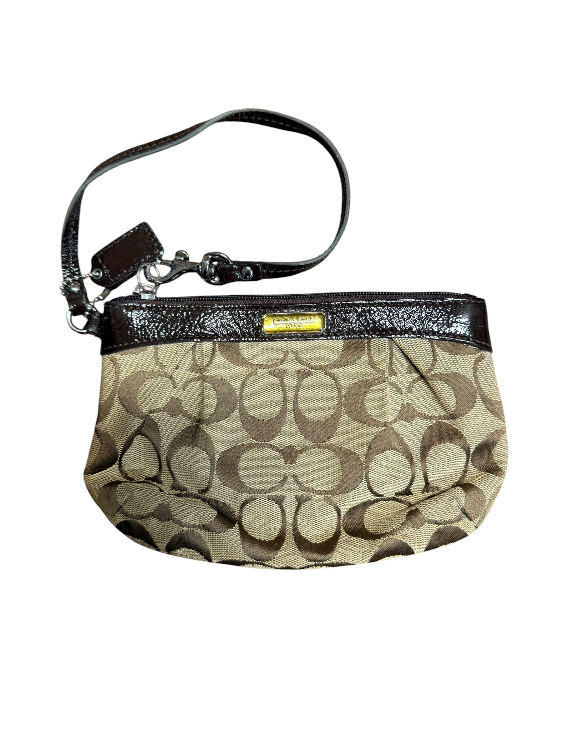 2000s Coach Signature Canvas Medium Wristlet