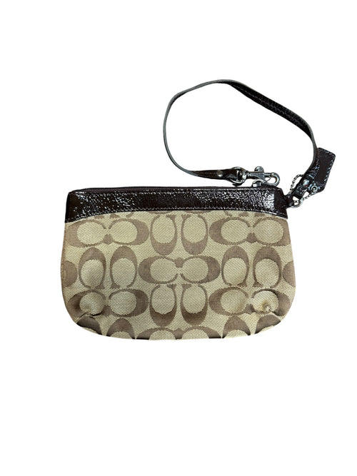 2000s Coach Signature Canvas Medium Wristlet