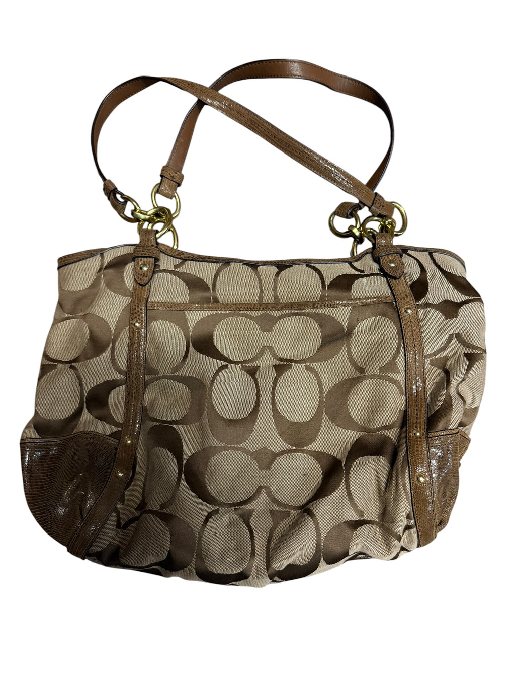 2000s Coach Signature Canvas Beige Purse