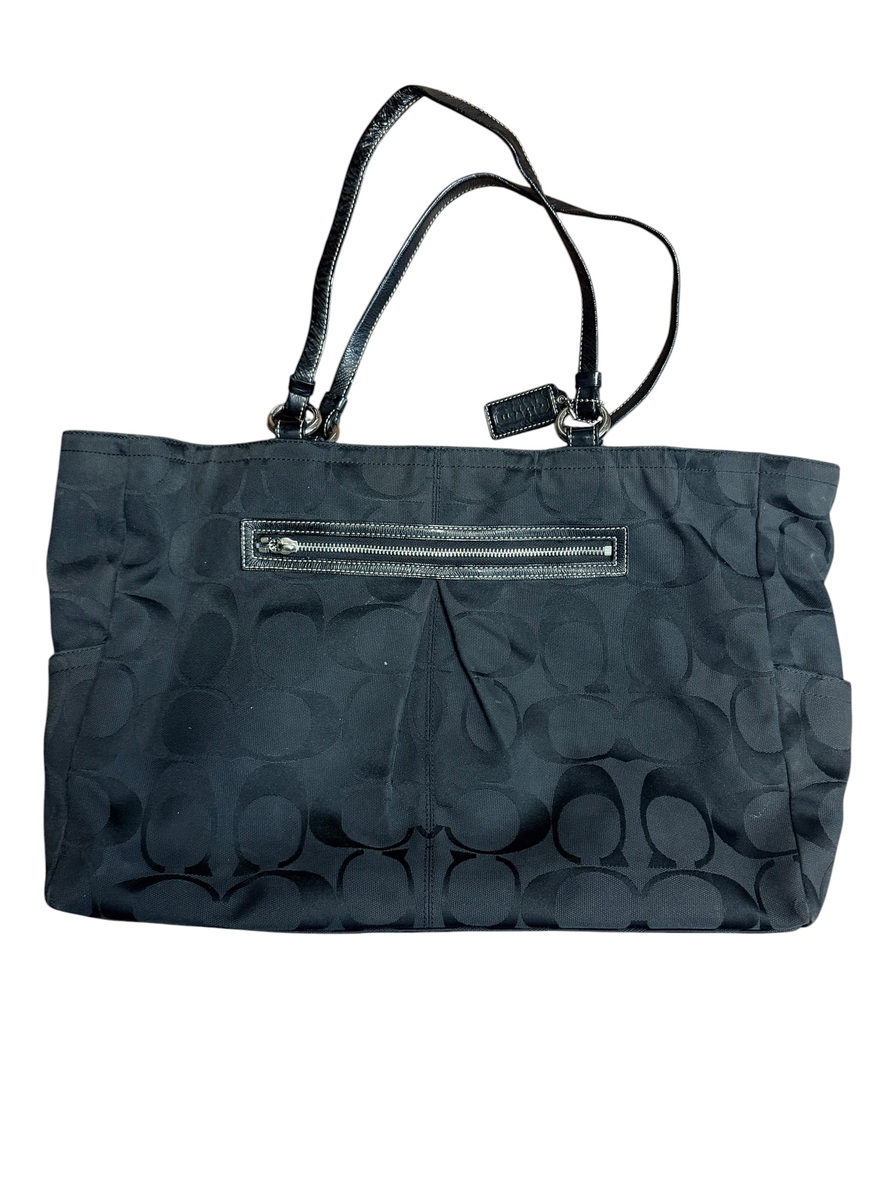 Coach Signature Sateen Canvas Tote Purse