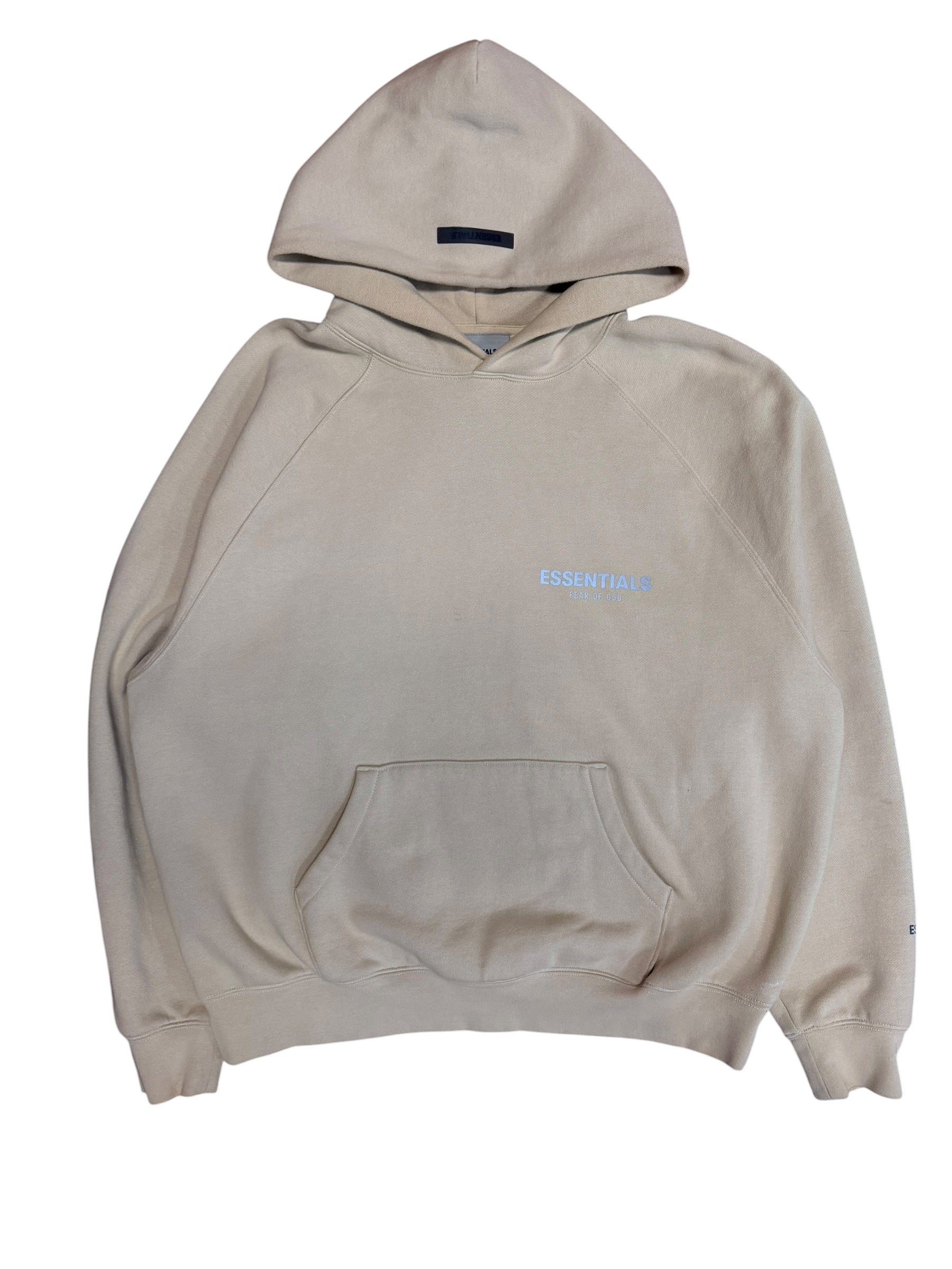 Essentials Beige Hoodie Pullover Sweater Medium