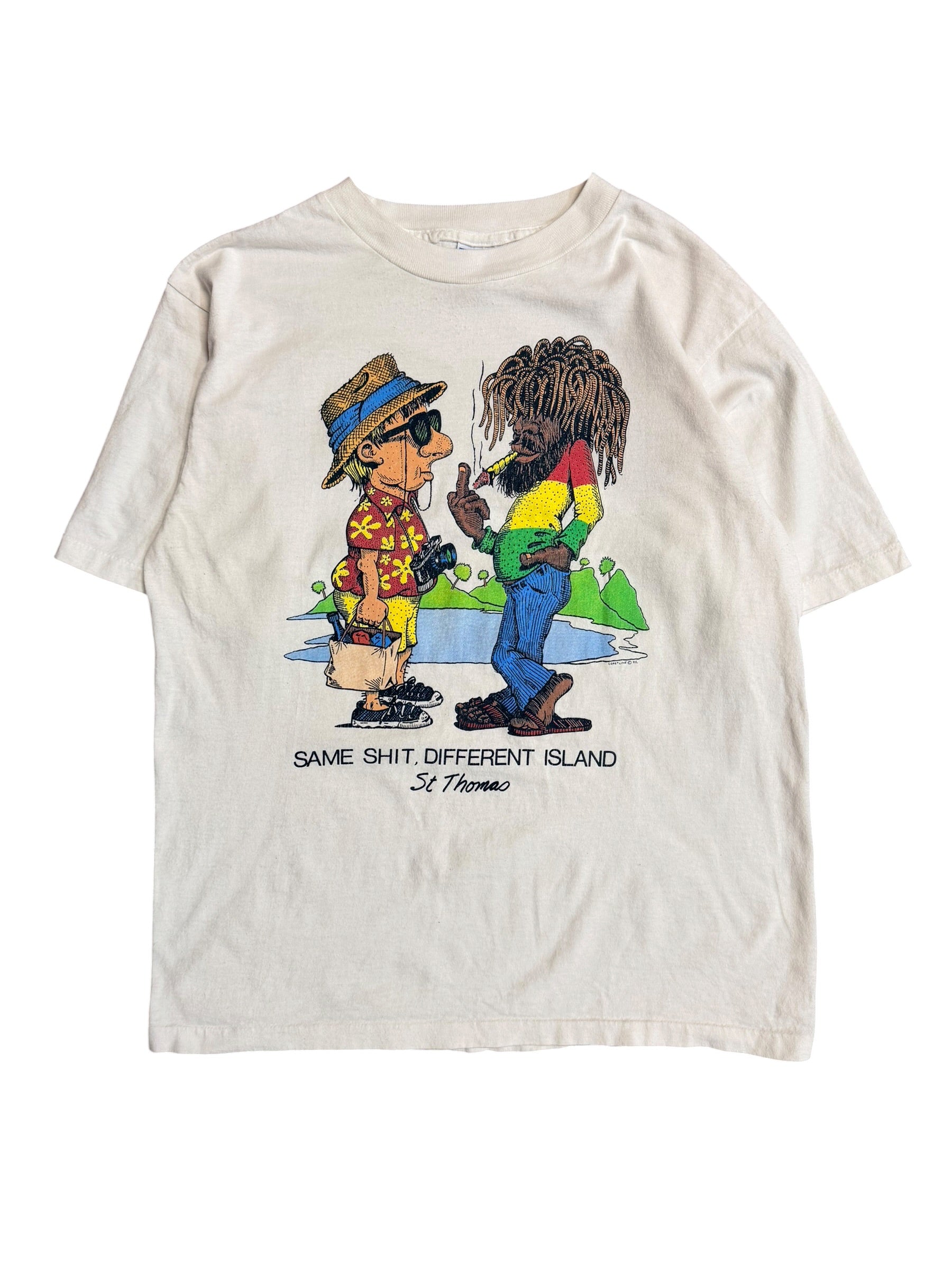 Vintage 1990z Same Sh*t Different Island Shirt Large
