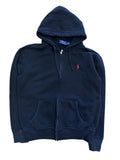 Vintage 2000s Polo Black Zip Up Hoodie Sweater Medium