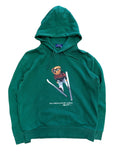 Vintage 2000s Polo Bear Green Hoodie Sweater Large