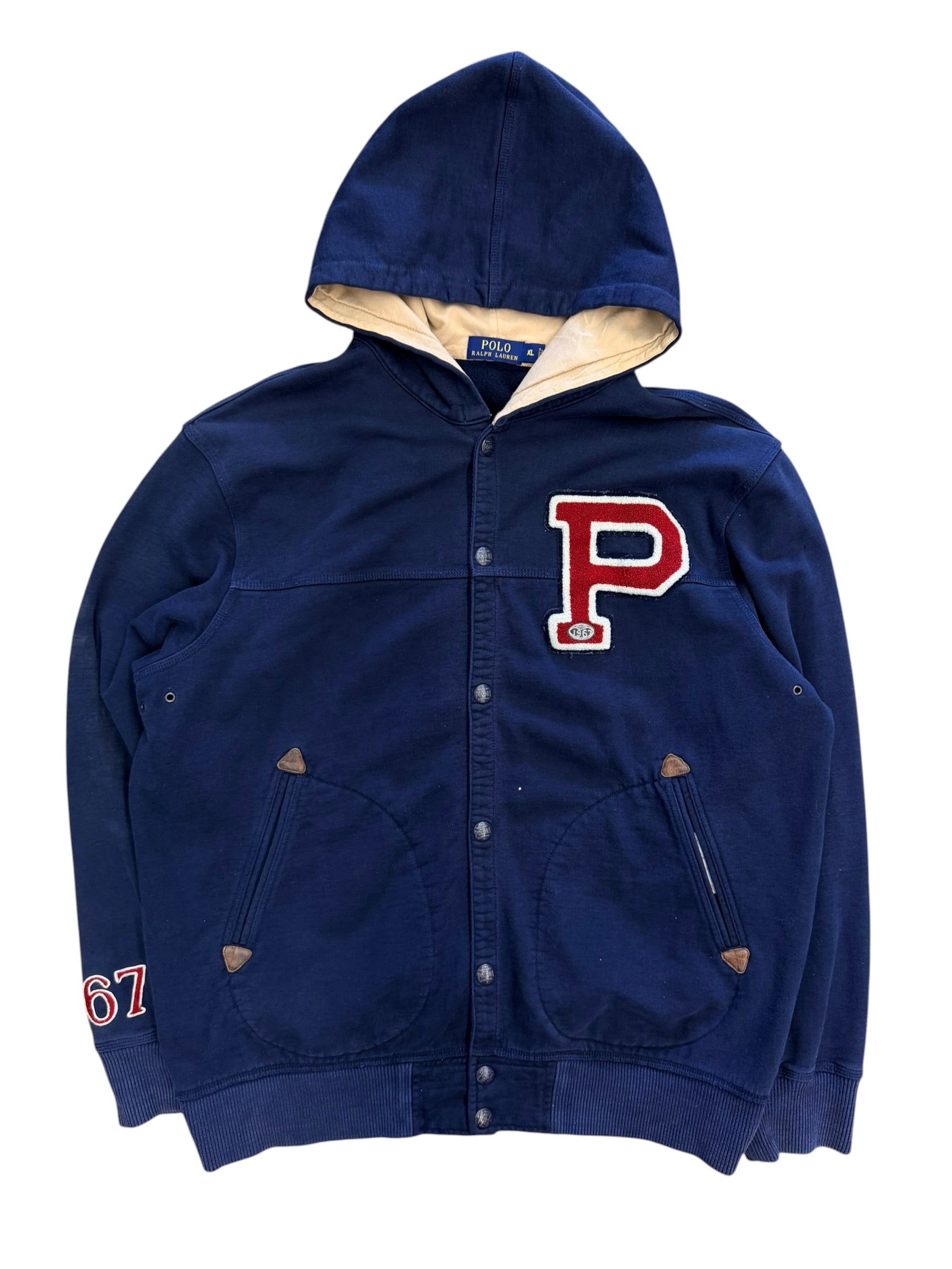 Vintage 1990s Polo Varsity Button Up Jacket XL