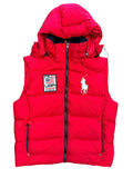 Vintage 1990s Polo Ski Hooded Red Puffer Vest XL