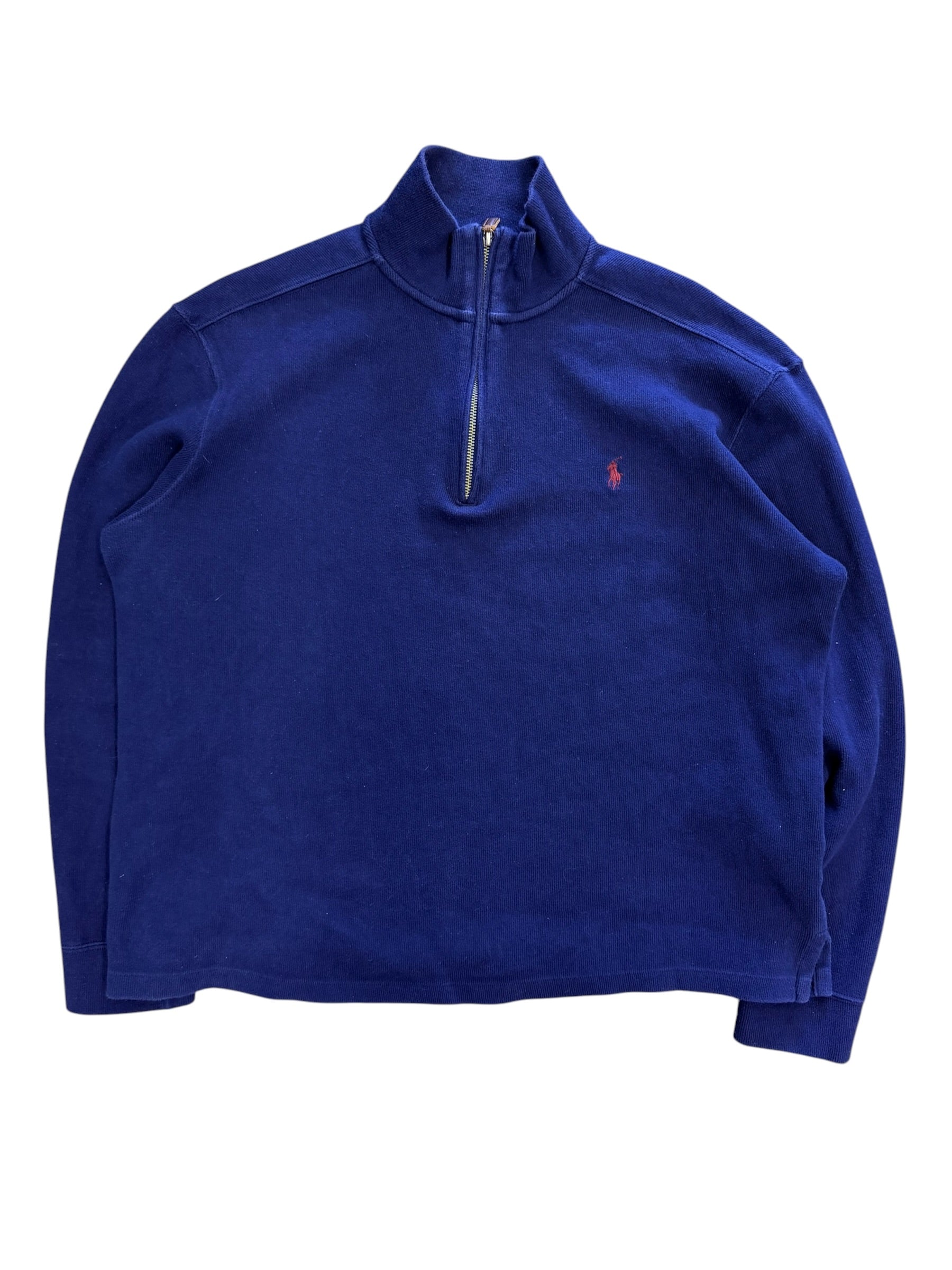 Vintage 2000s Polo Navy Quarter Zip Sweater Large