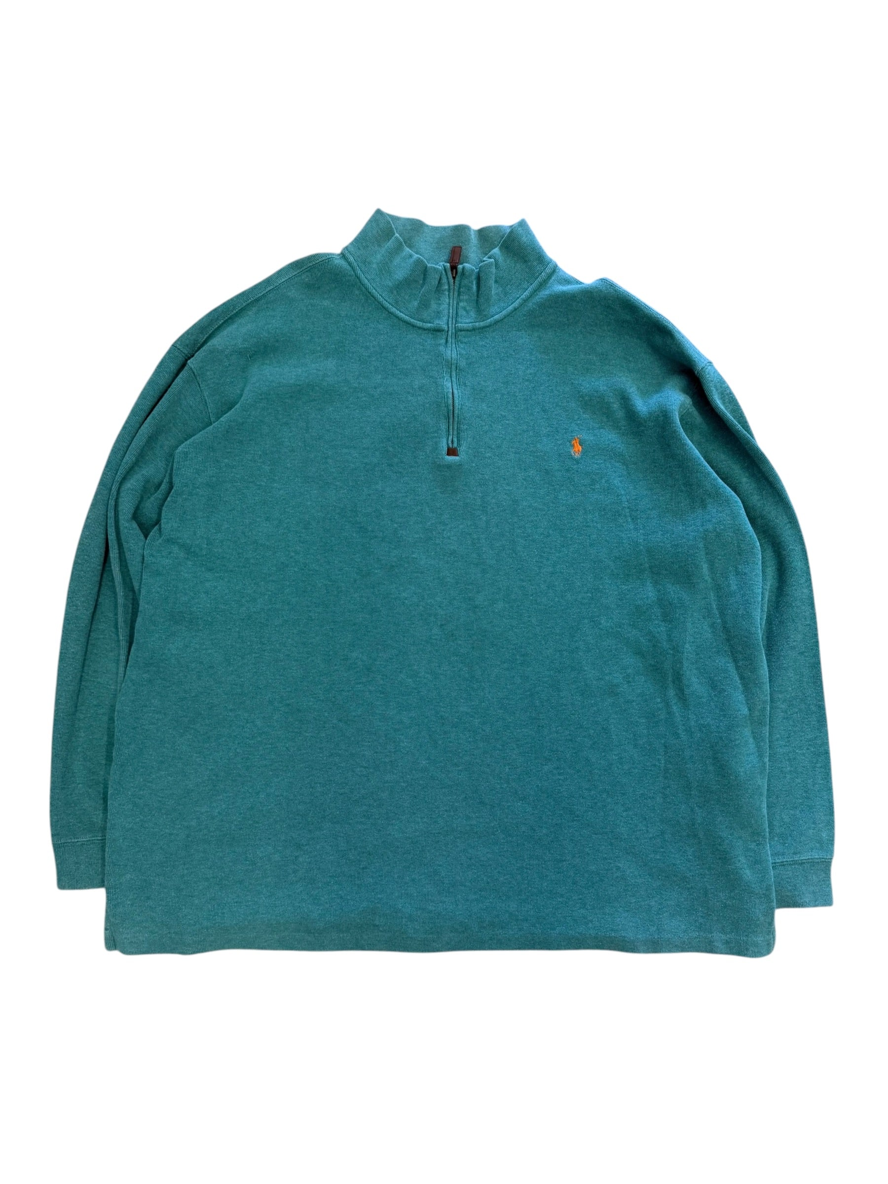 Vintage 2000s Polo Green Quarter Zip Sweater 3XLT