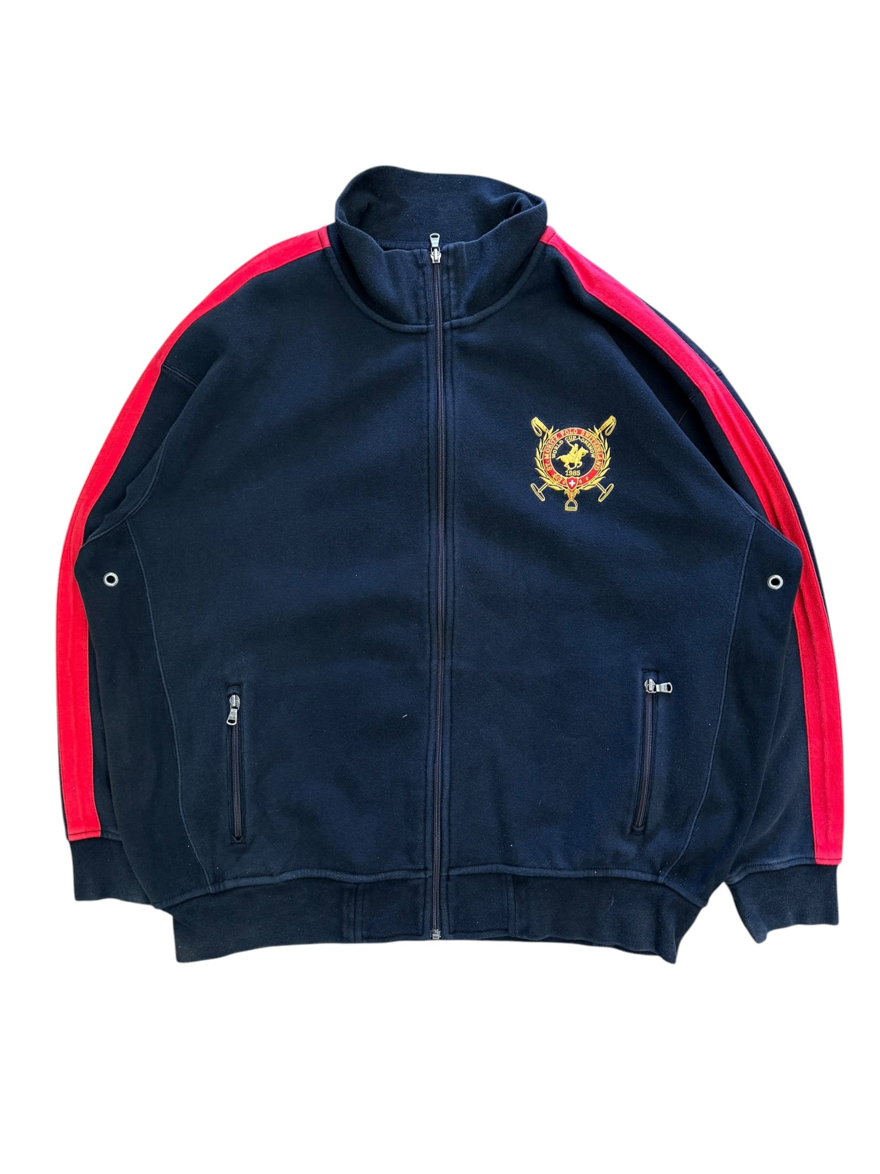Vintage 2000s Polo World Cup Full Zip Up Sweater 2XB