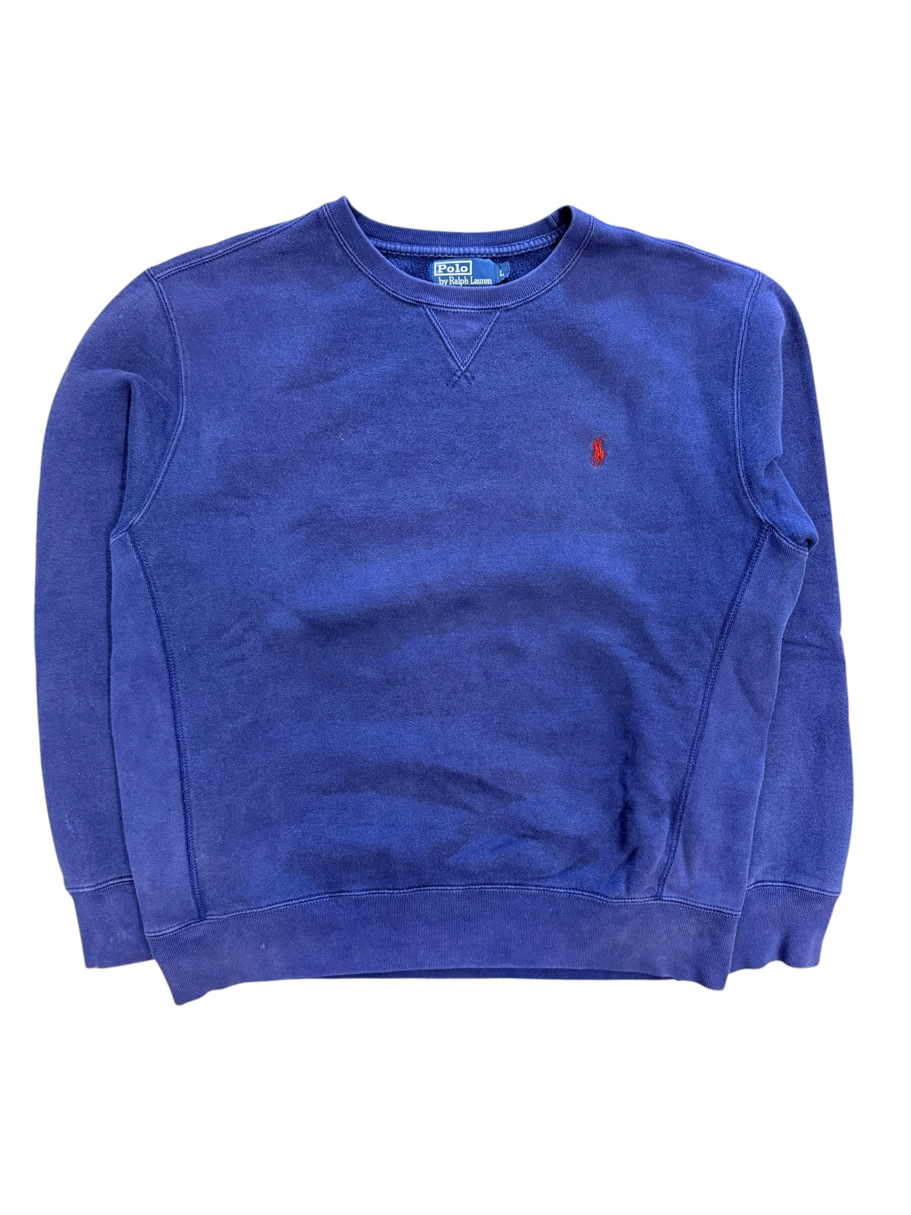 Vintage 1990s Polo Navy Crewneck Sweater Large