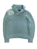 Vintage 90s Polo Green Knit Collared Sweater XL