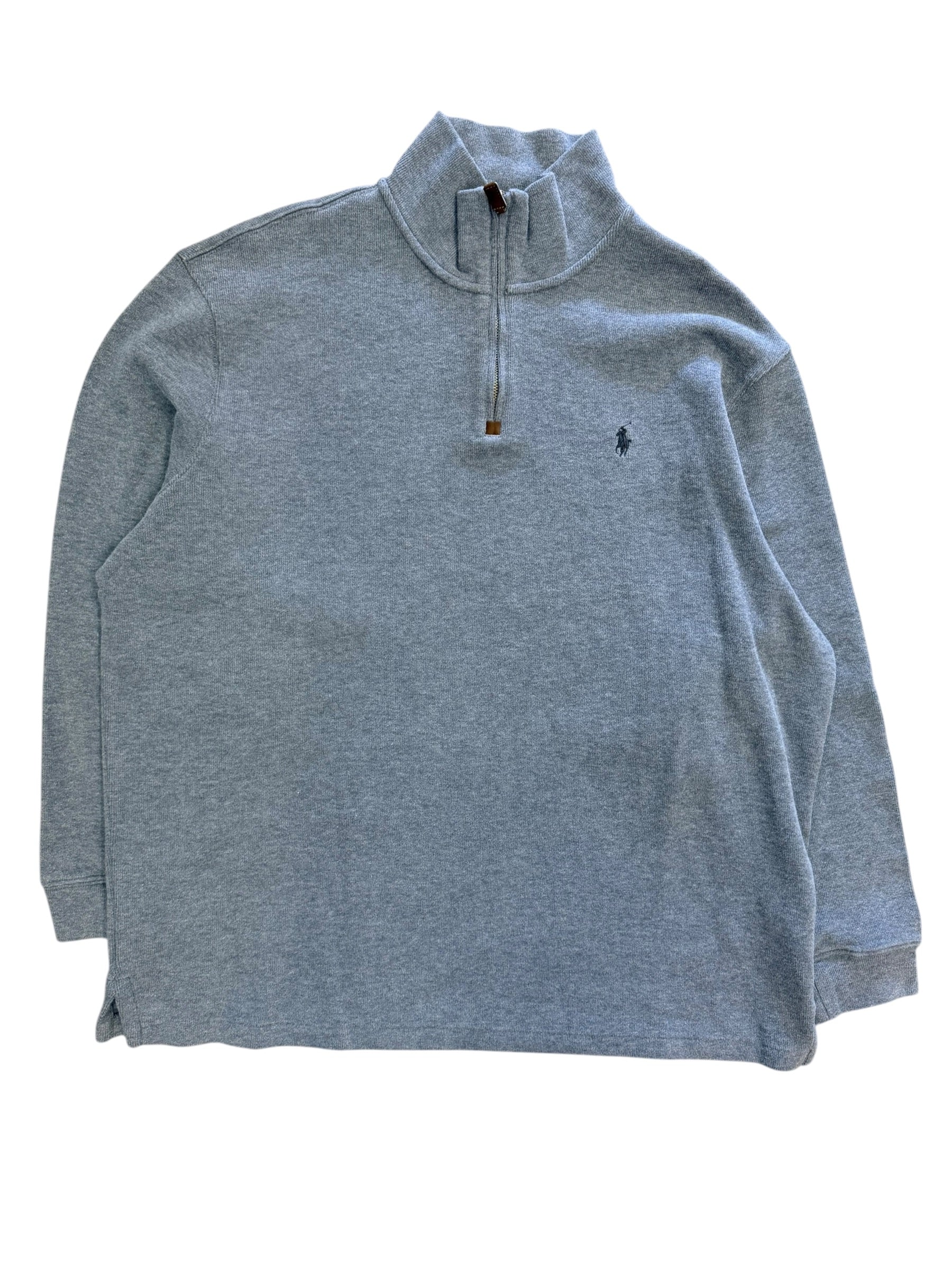 Vintage 2000s Polo Gray Quarter Zip Sweater 2XL