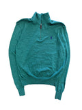 Vintage Polo Green Quarter Zip Sweater Womens Large