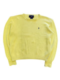 Vintage 1990s Polo Yellow Knit Sweater Large