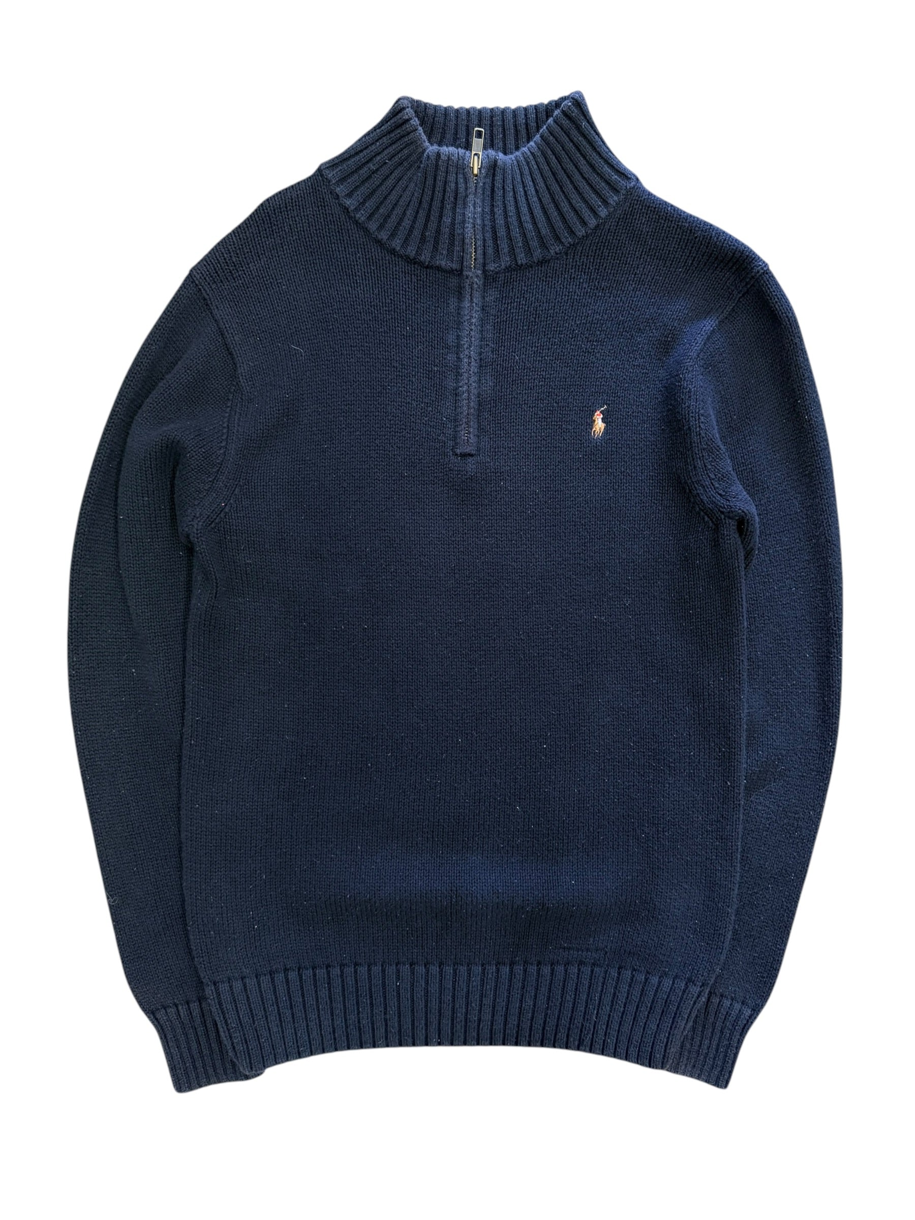 Vintage 2000s Polo Black Quarter Zip Sweater Small