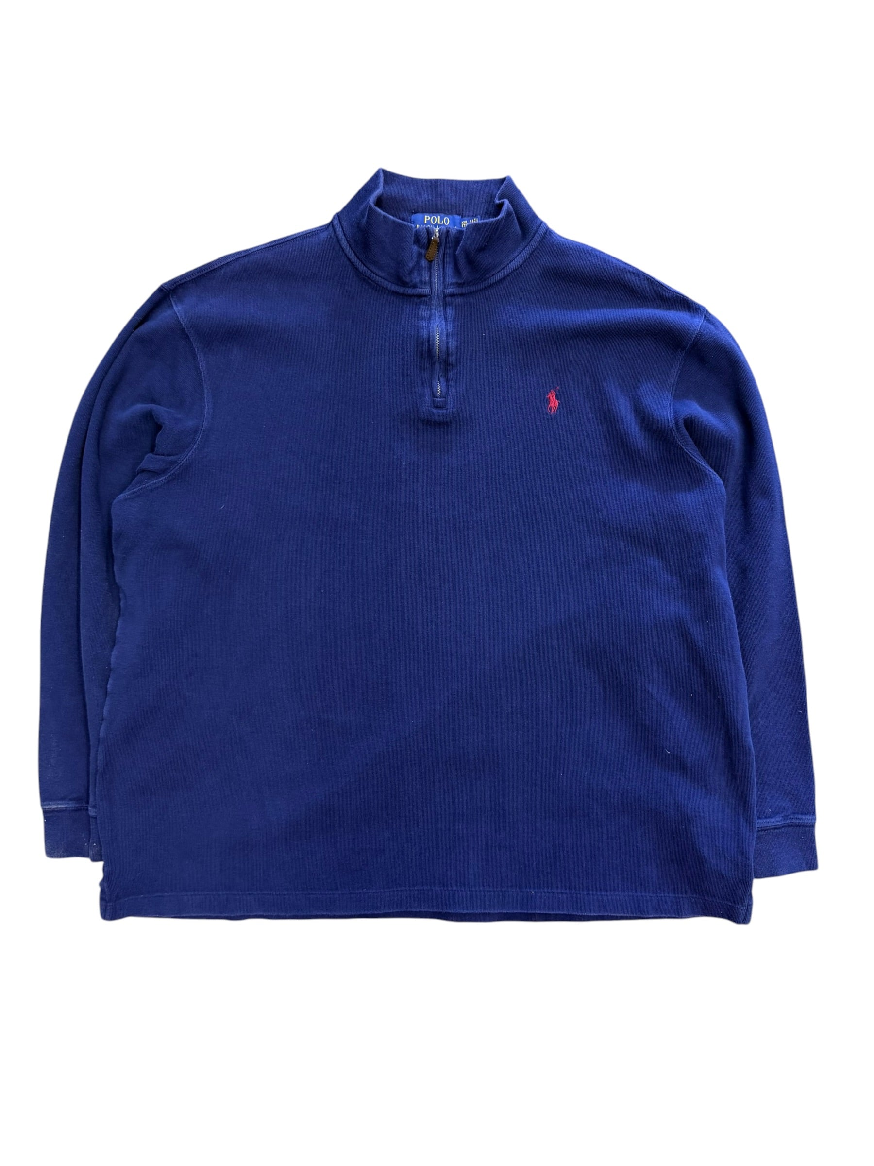 Vintage 2000s Polo Quarter Zip Navy Sweater 2XL