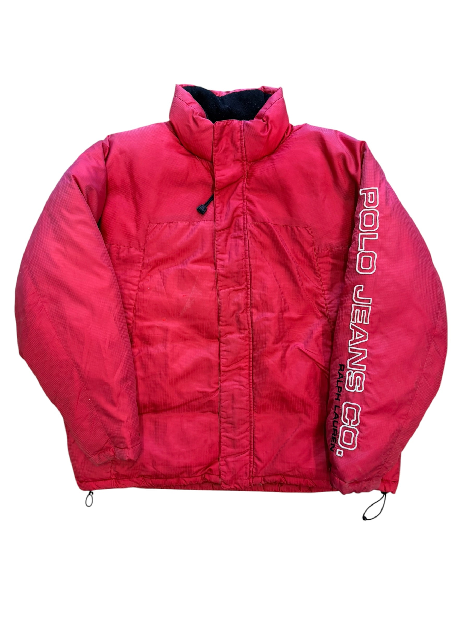 Vintage 1990s Polo Jeans Red Puffer Jacket Large
