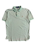 Vintage 2000s Polo Green Pink Striped Shirt Small