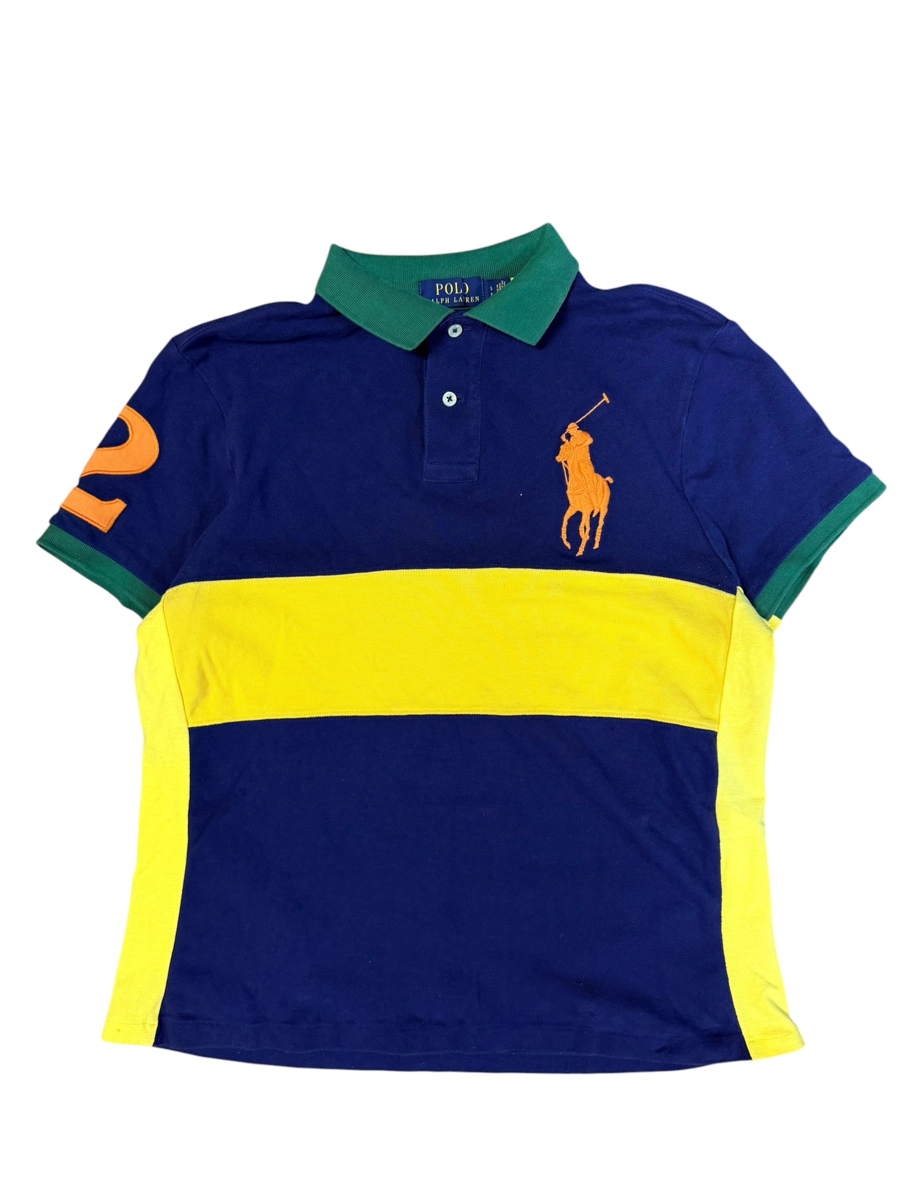 Vintage 2000s Navy Yellow Big Pony Shirt Small