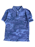 Vintage 2000s Blue Camo Polo Shirt Large