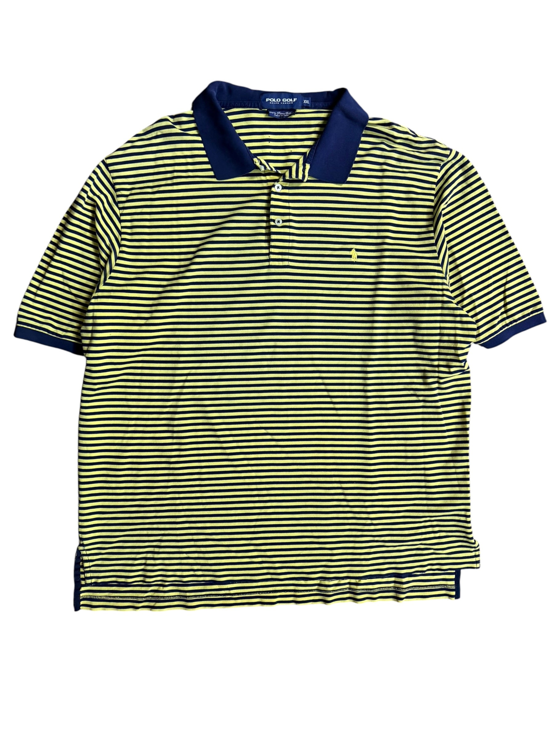 Vintage 2000s Polo Sport Yellow/Blue Shirt 2XL