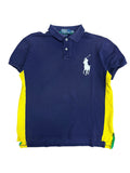Vintage 2000s Big Pony Navy/Yellow Polo Shirt Large