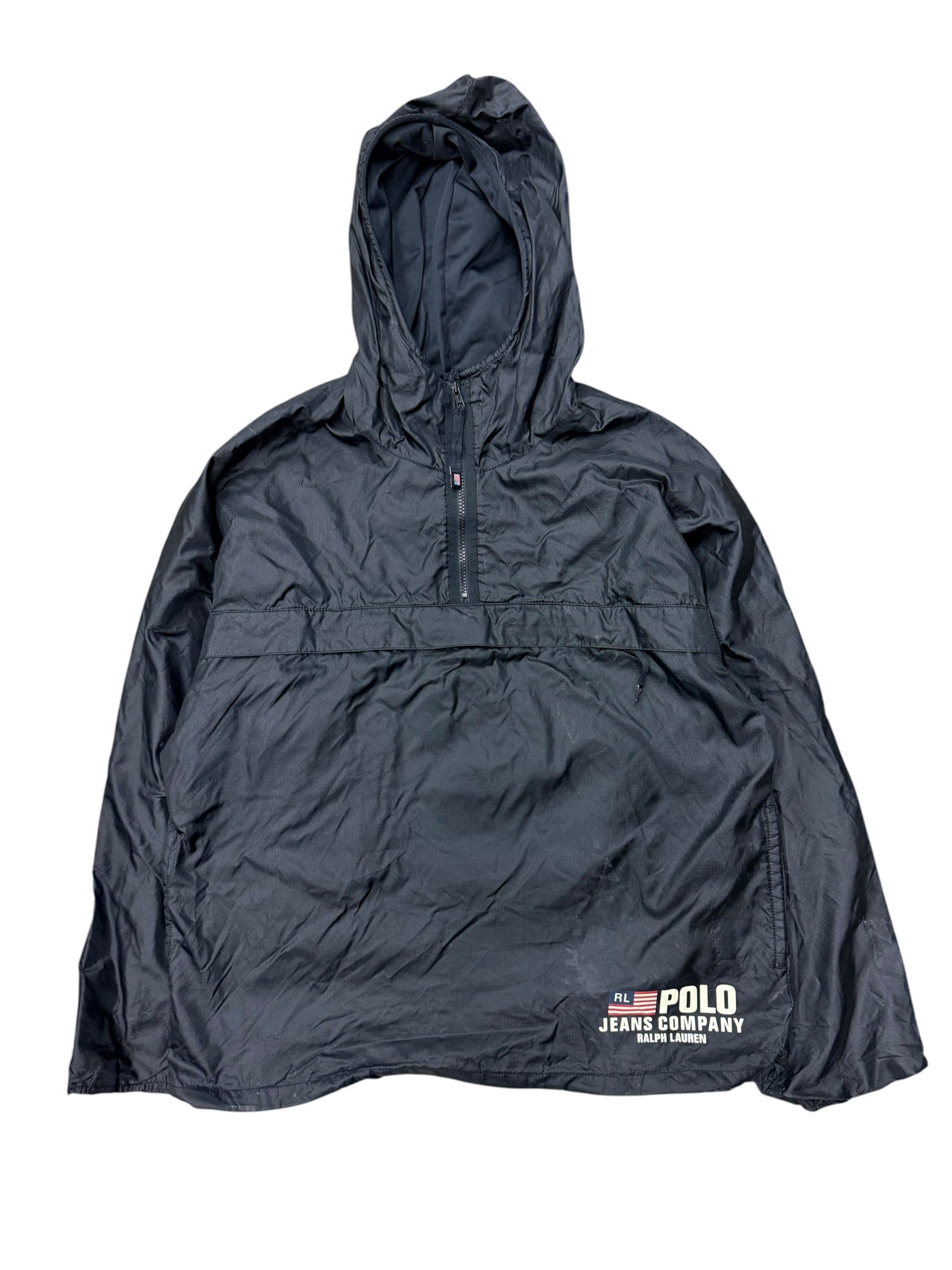 Vintage 2000s Polo Jeans Hooded Windbreaker Large