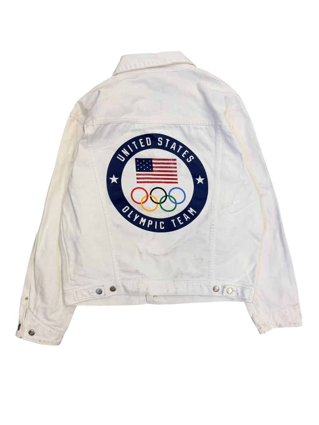 Polo 2020 Olympics White Denim Jacket Large