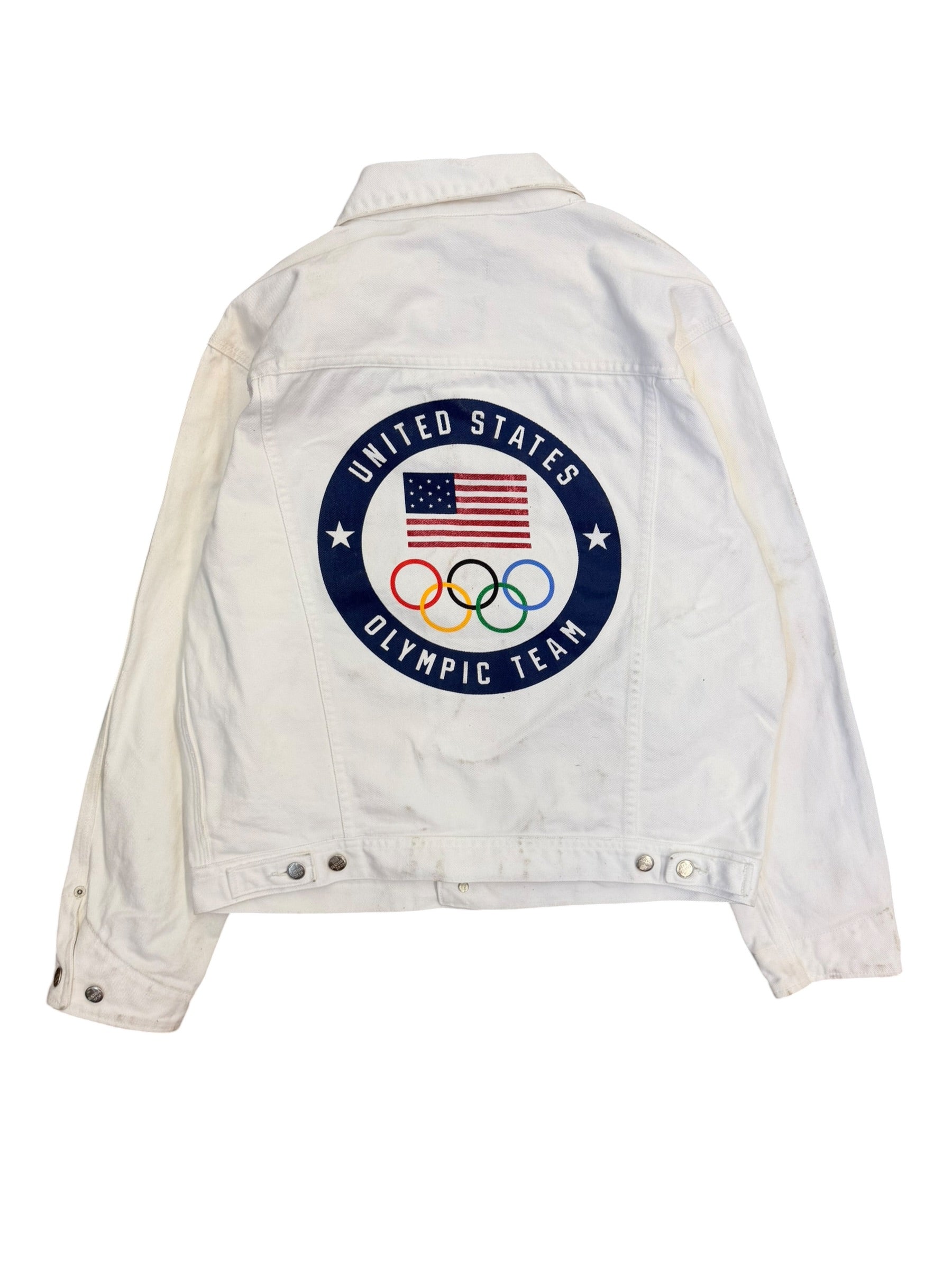 Polo 2020 Olympics White Denim Jacket Large